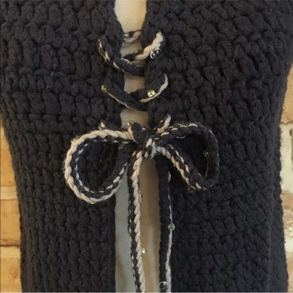 April May Navy Blue Boho Cardigan - Picture 2 of 8